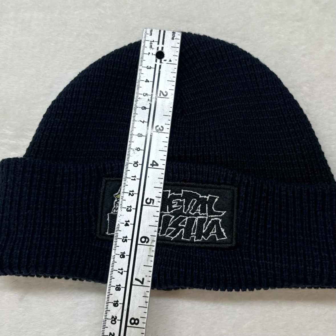 Metal Mulisha Y2K Black Ribbed Knit Beanie Hat Unisex Winter - photo 5