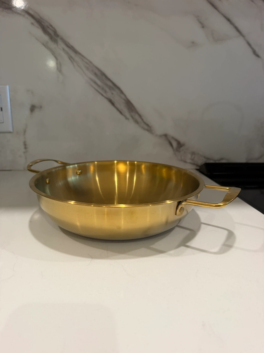 Gold Stainless Steel Serving Pan