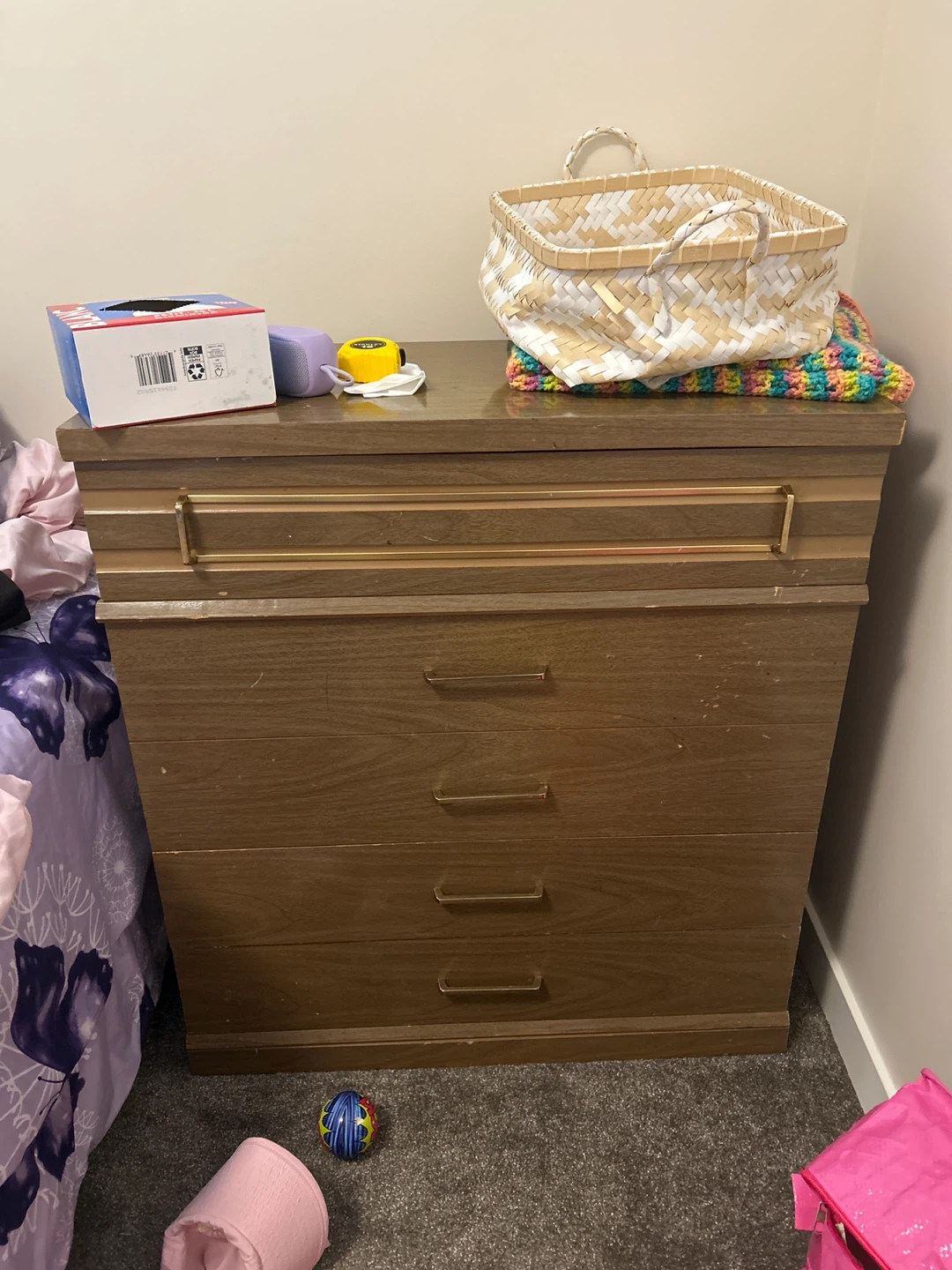 Wooden 4-Drawer Dresser