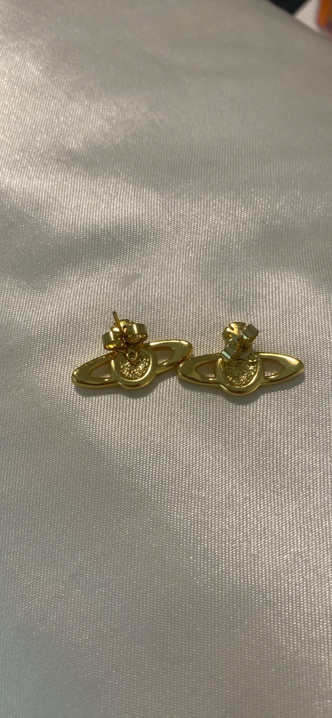 Authentic Vivienne Westwood Orb Earrings Gold Tone - photo 2