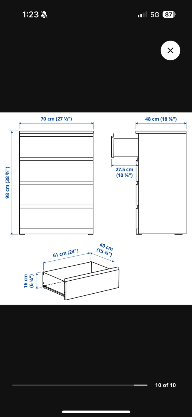 IKEA Malm 5-drawer chest of drawers - photo 3