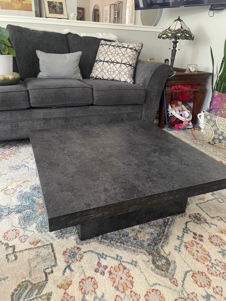 Dark Grey Square Coffee Table