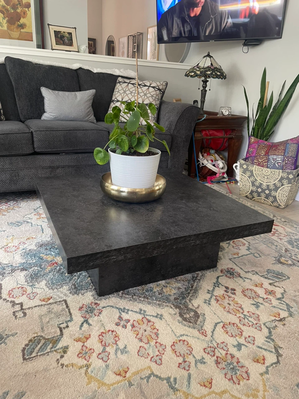 Dark Grey Square Coffee Table - photo 2