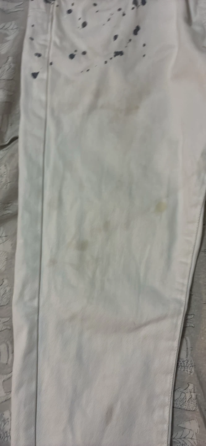 Purple Brand White Jeans with Paint Splatter - photo 2