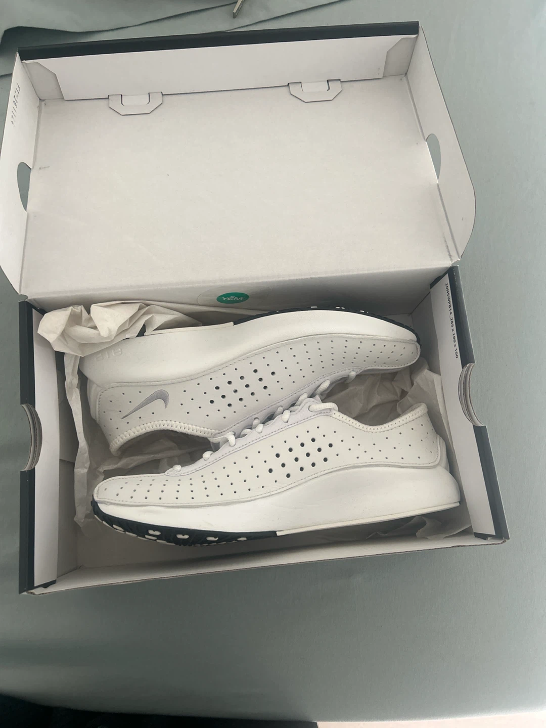 Nike White Perforated Sneakers - photo 2