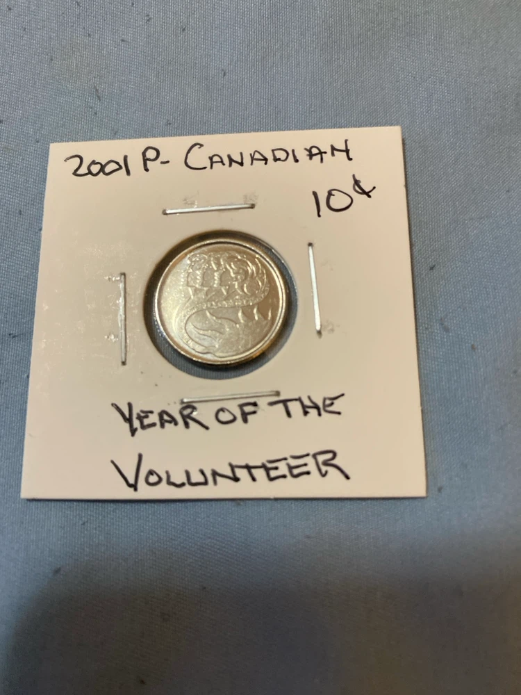 2001 Canadian 10¢ Year of the Volunteer Coin