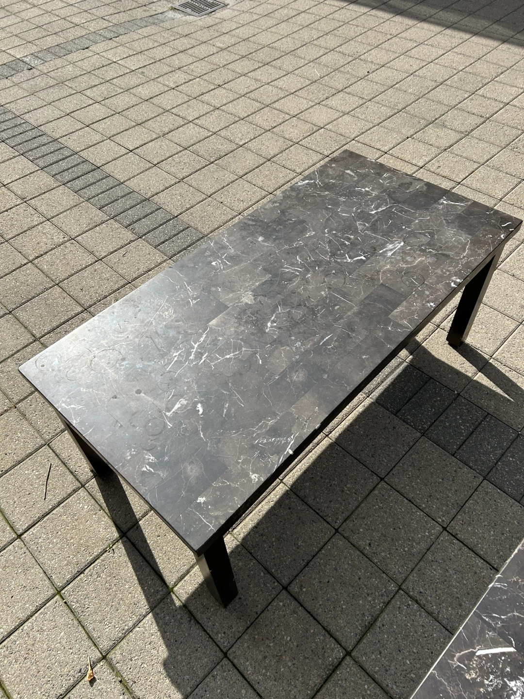 Dark Marble Top Coffee Table