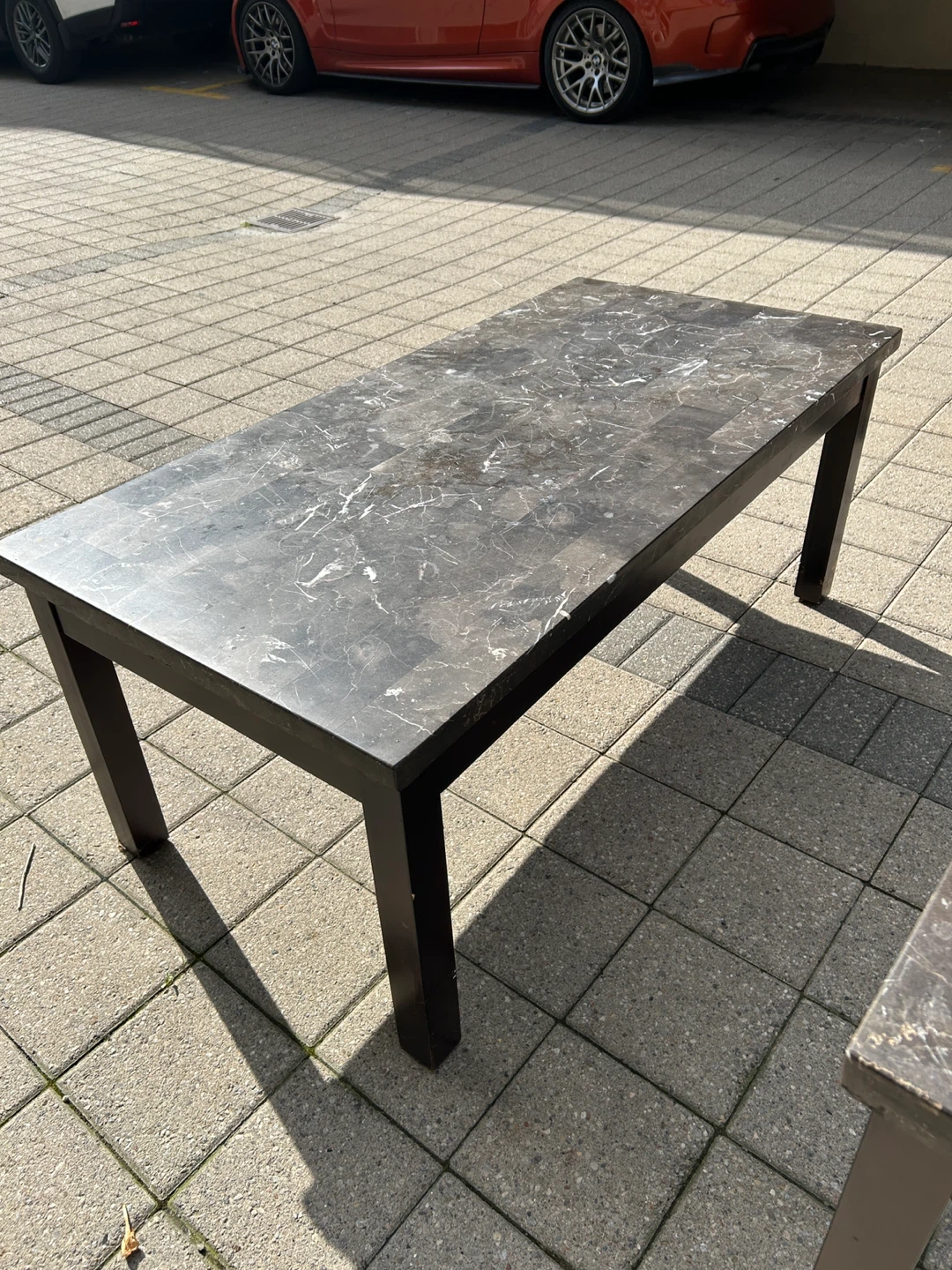 Dark Marble Top Coffee Table - photo 2