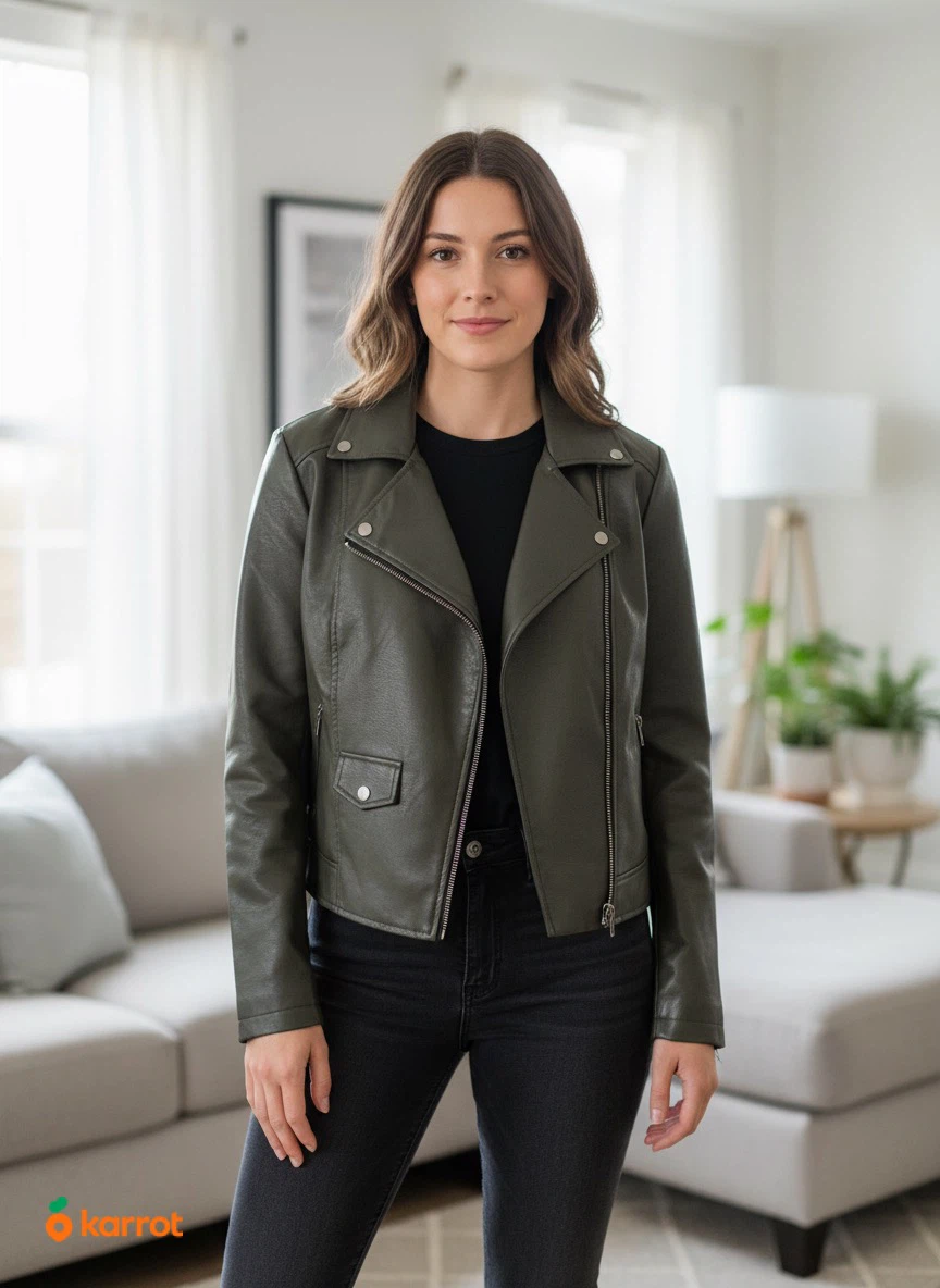 Forever 21 army green woman jacket - photo 3