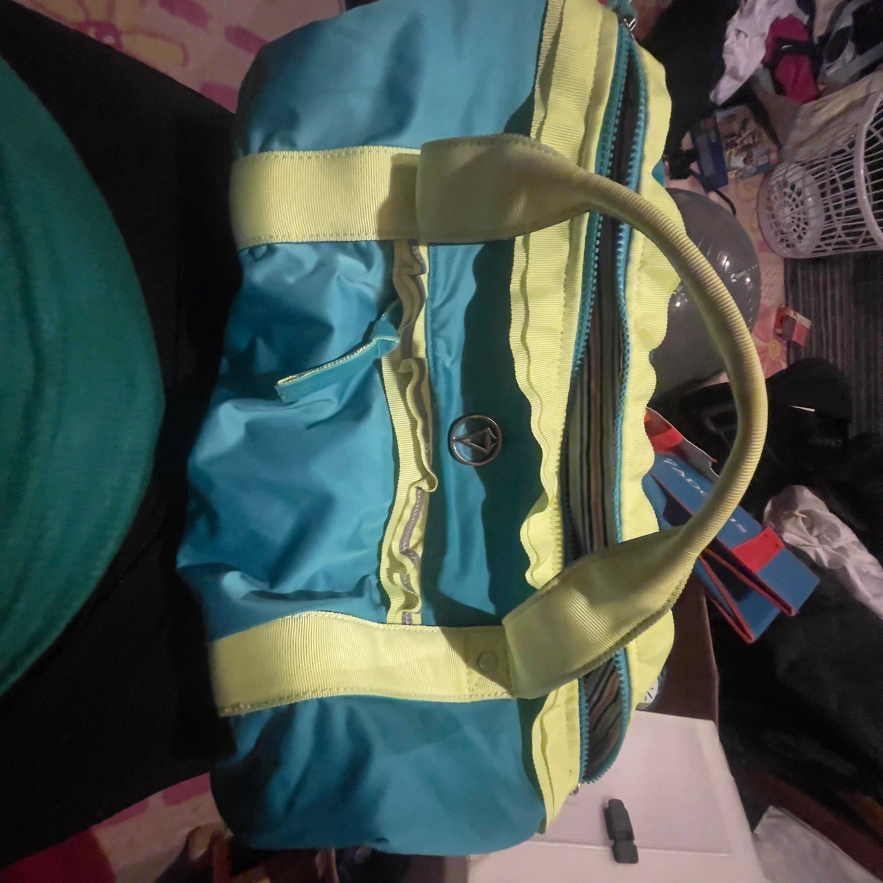 Ivivva Teal and Lime Duffel Bag