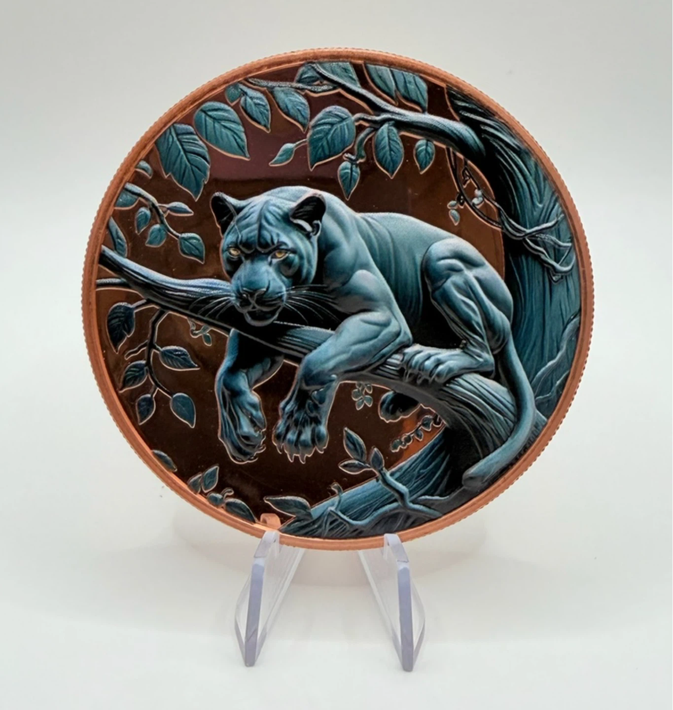 Large Wild Cat Themed Decorative Coins - photo 2