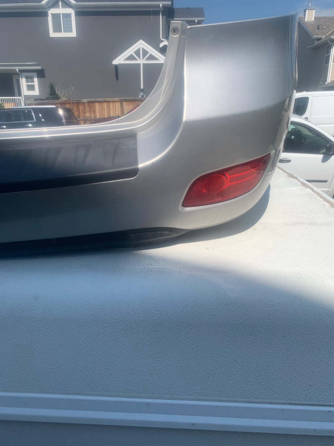 Silver Rear Bumper for Hyundai Santa Fe - photo 3