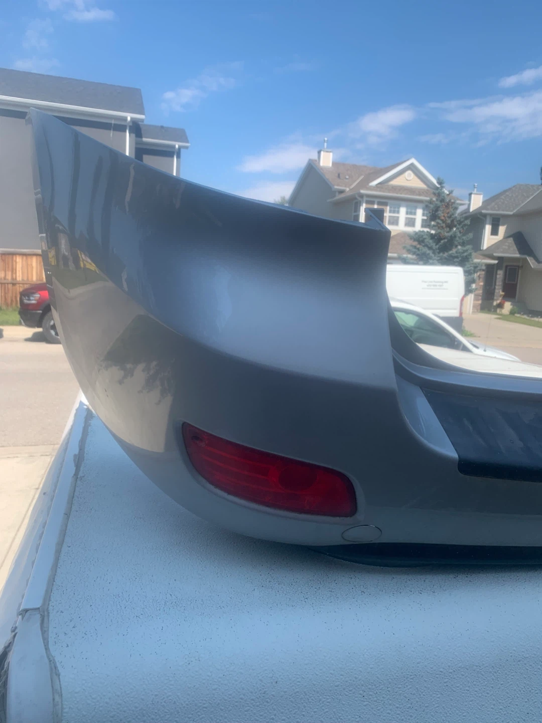 Silver Rear Bumper for Hyundai Santa Fe - photo 4