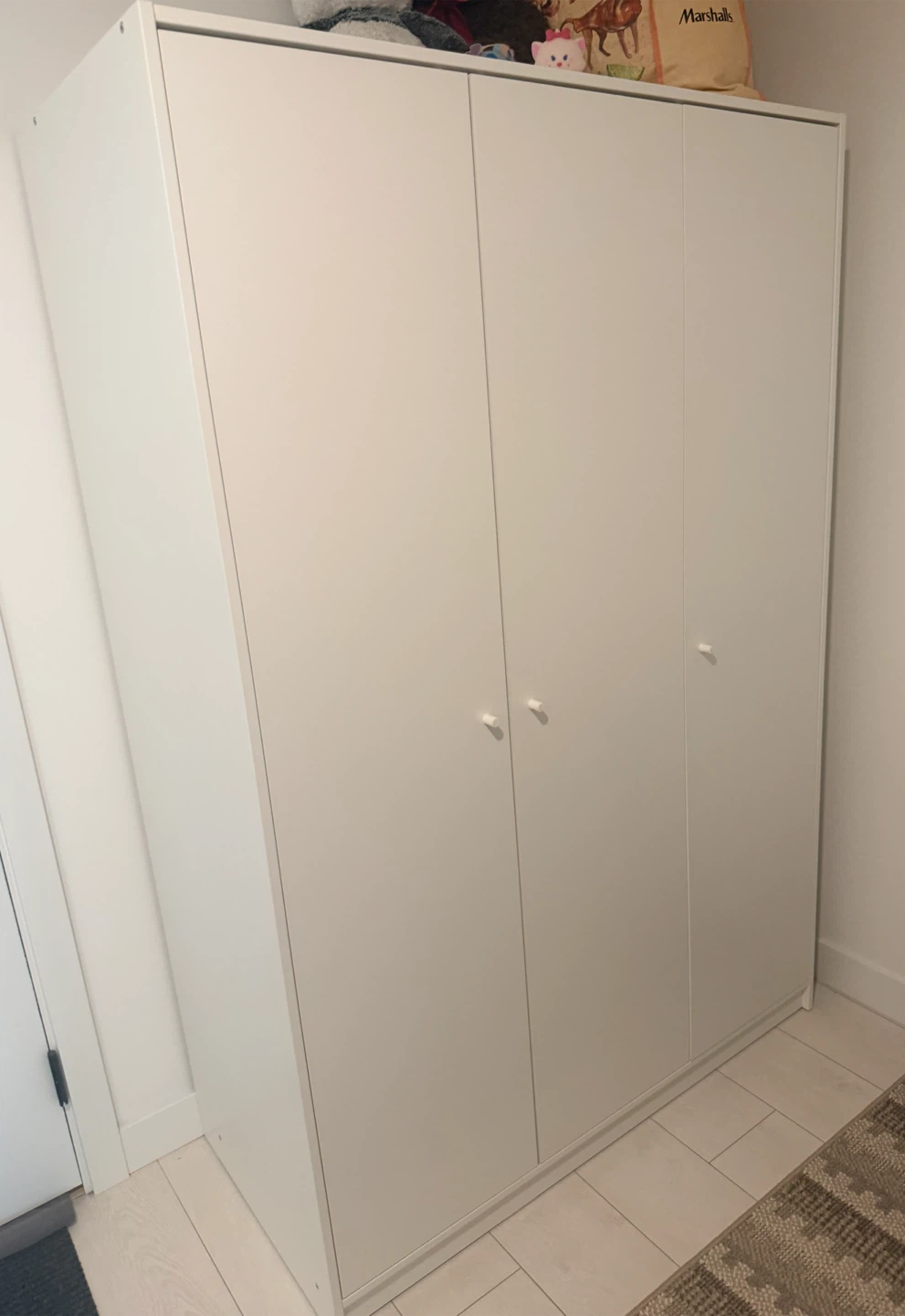 White 3-Door Wardrobe