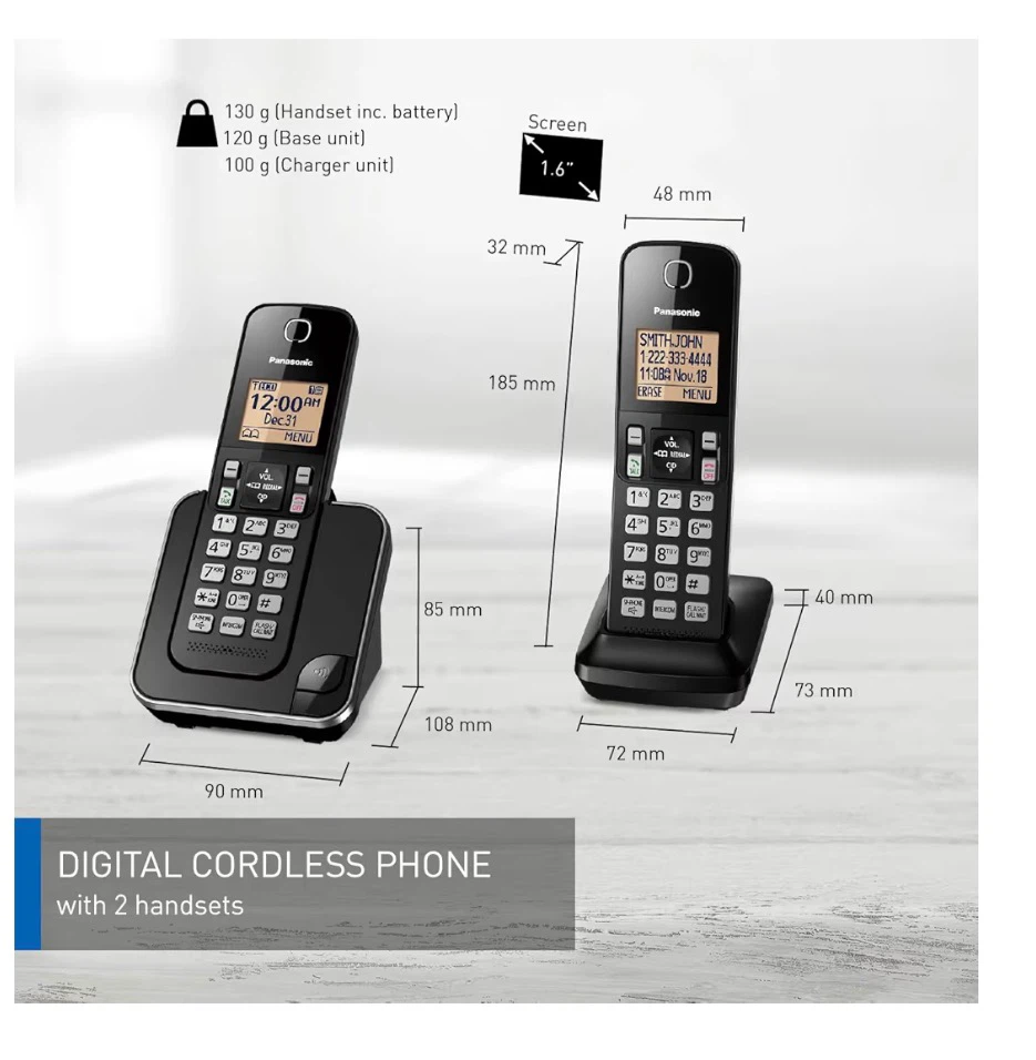 New Panasonic 2 Cordless Handsets Phones - photo 2