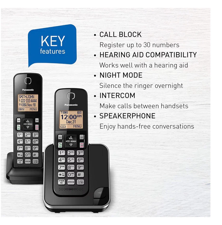 New Panasonic 2 Cordless Handsets Phones - photo 3