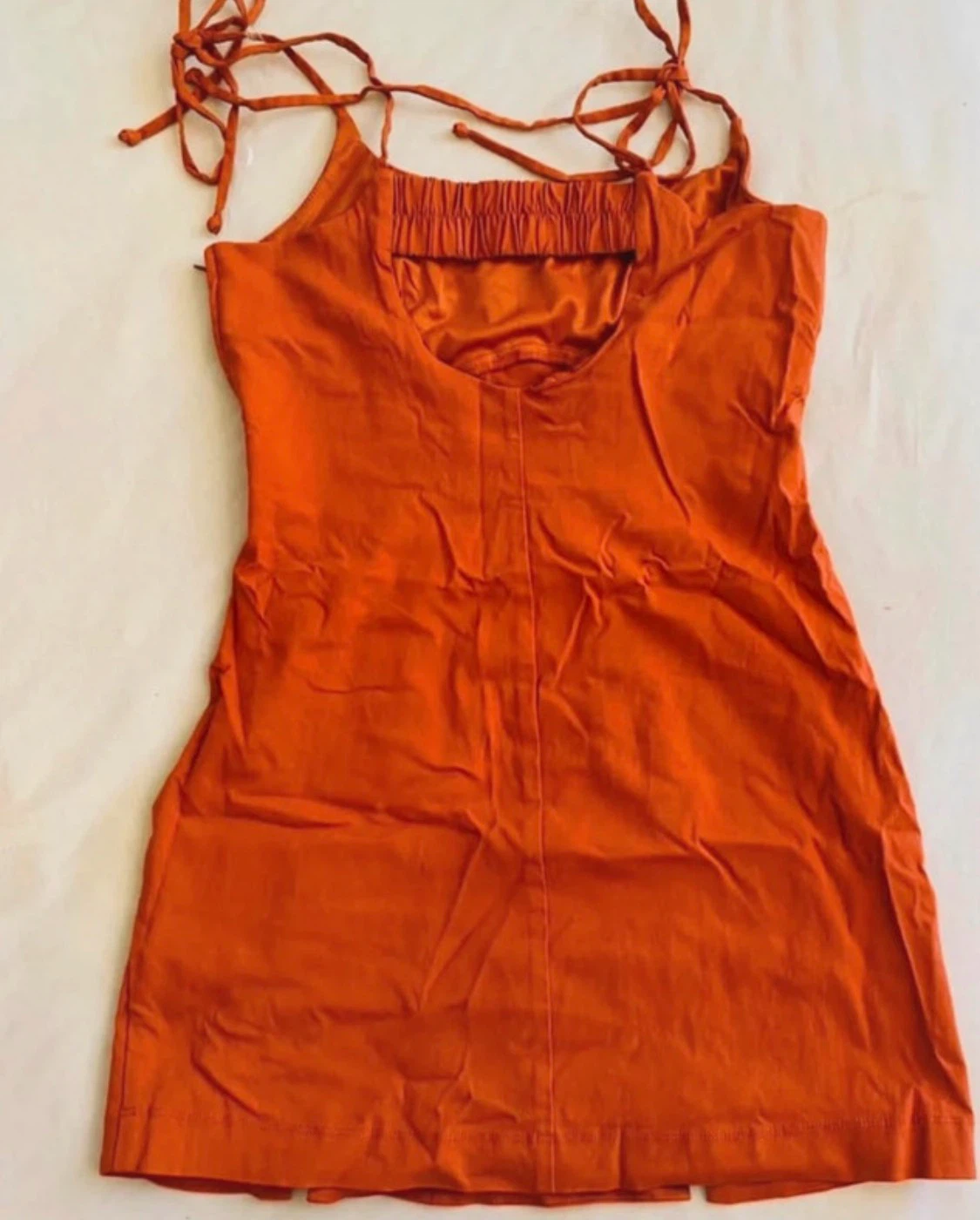 Trixxi Orange Mini Dress with Tie Straps Size L - photo 2