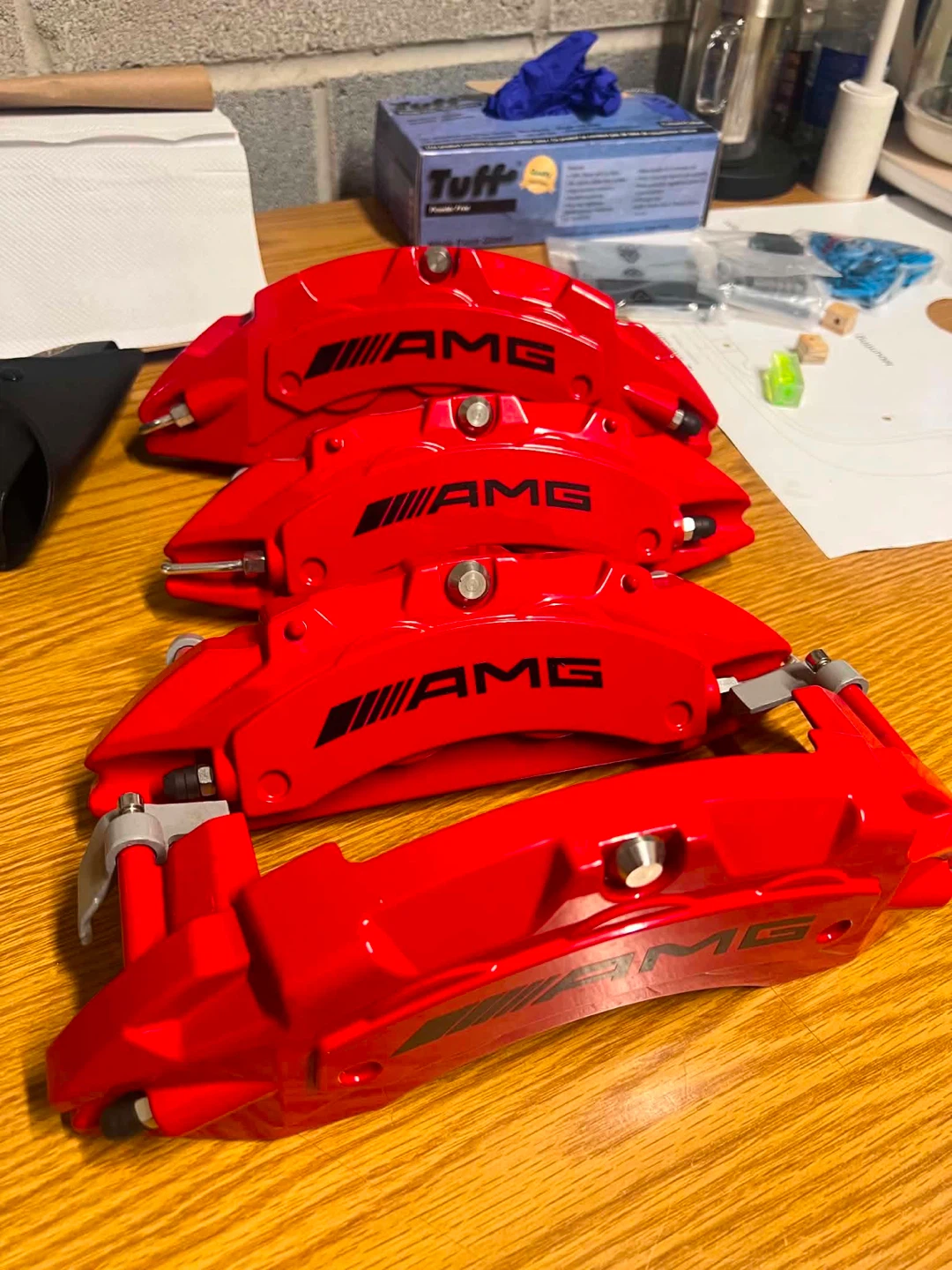 Red AMG Brake Caliper Covers (Set of 4)