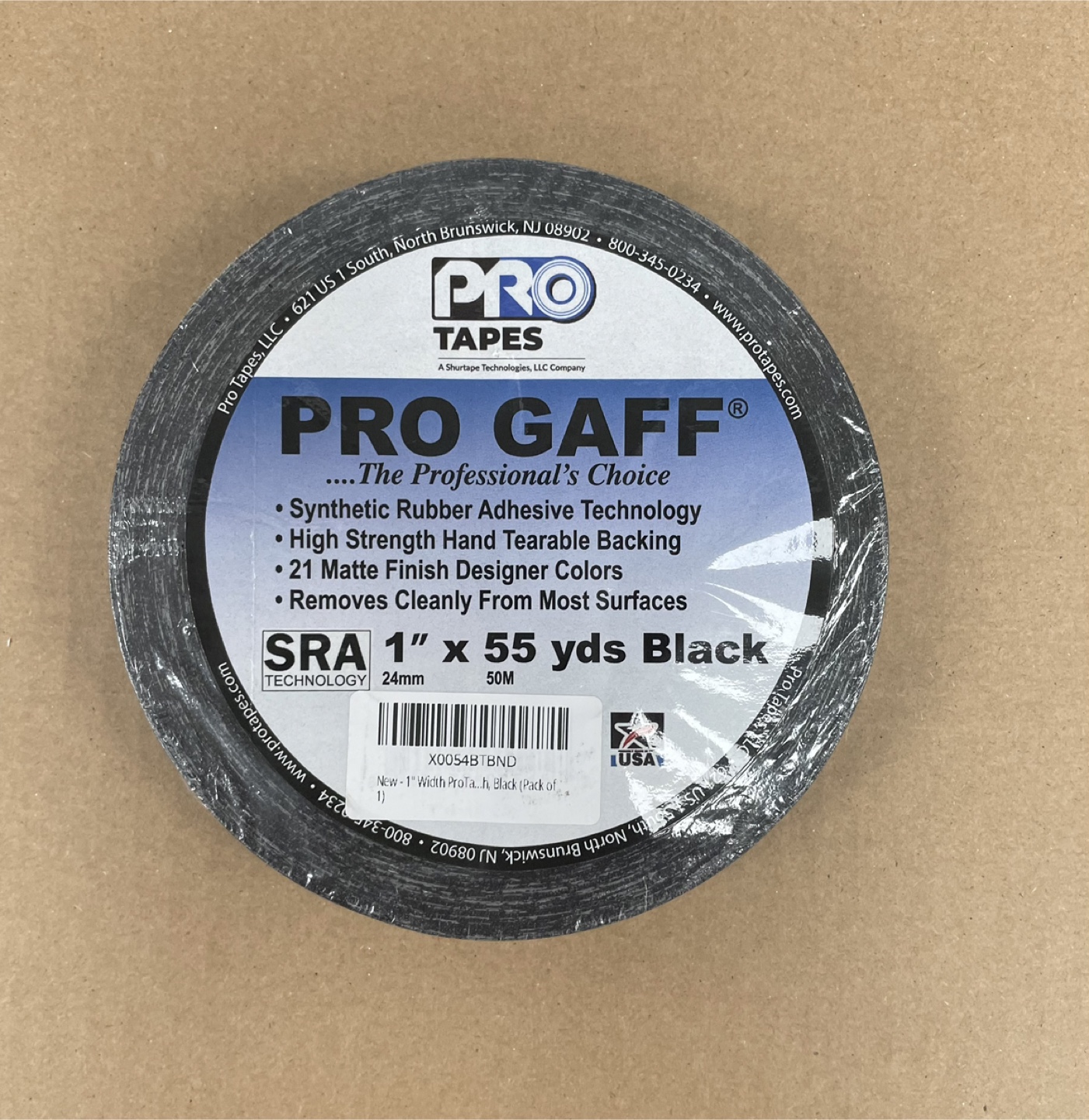 ProGaff Matte Cloth Gaffers Tape Black 1" x 55 yds - photo 4