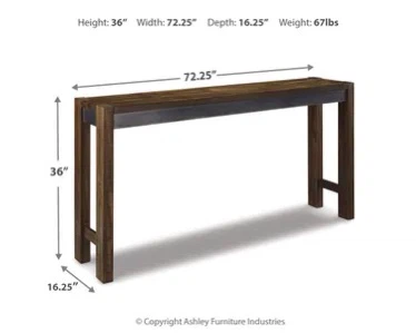 Wood Console Table with Metal Accents - photo 2