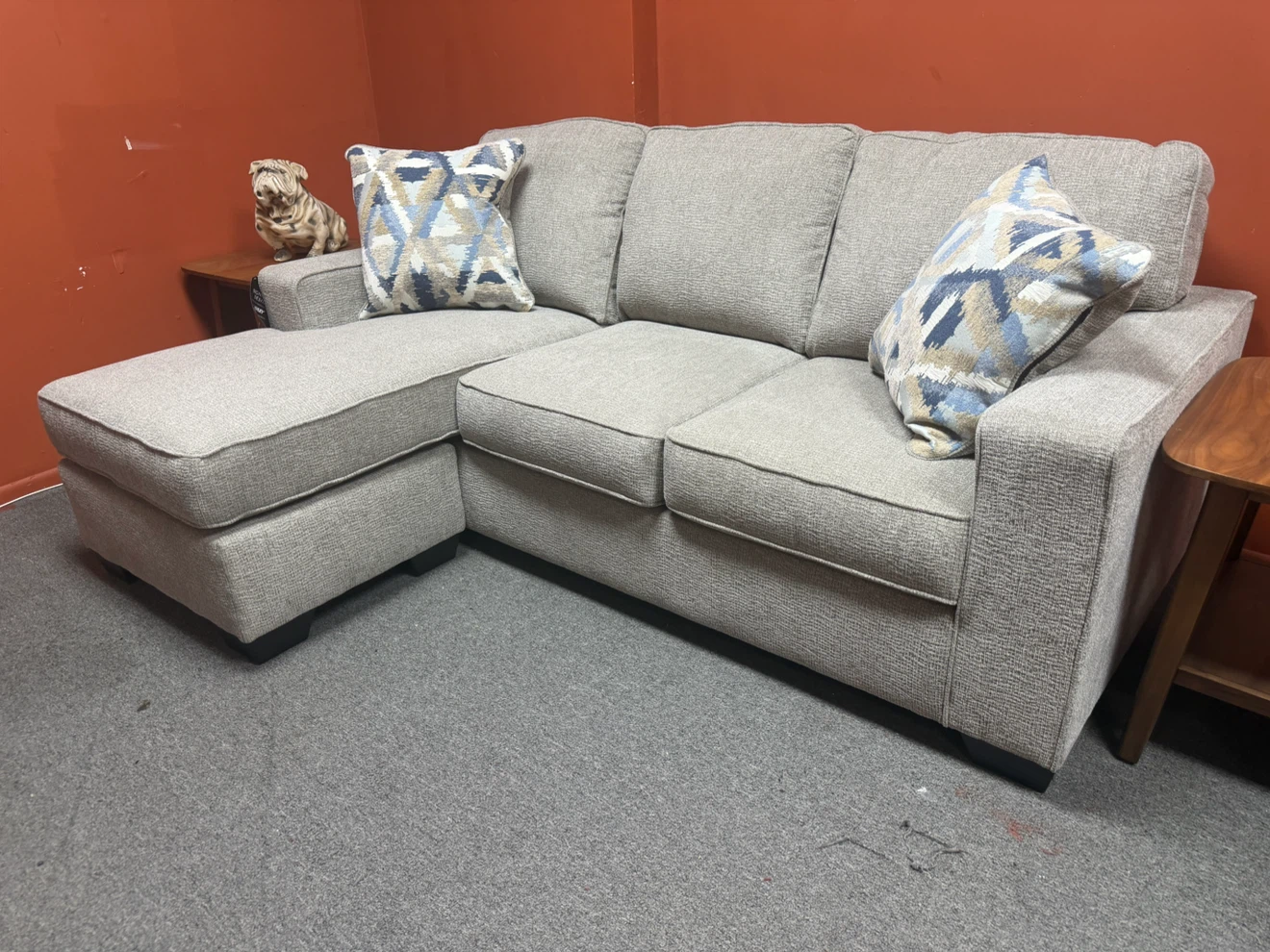 Gray Sectional Sofa with Chaise - photo 2