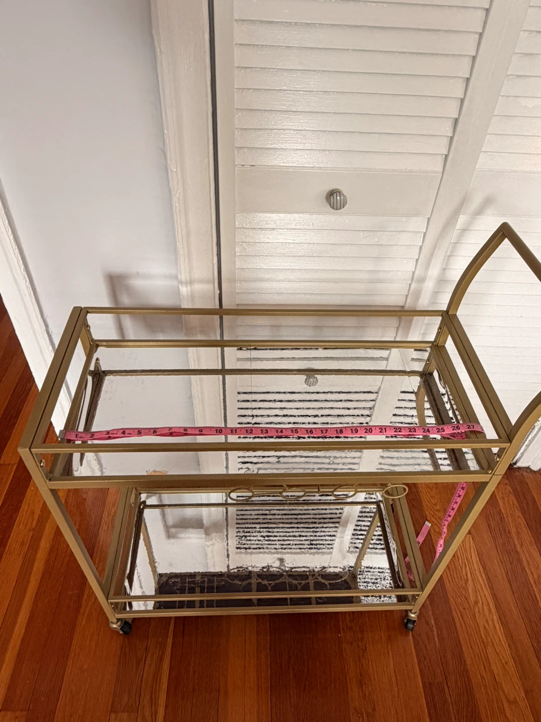 Gold Bar Cart with Shelves - photo 5
