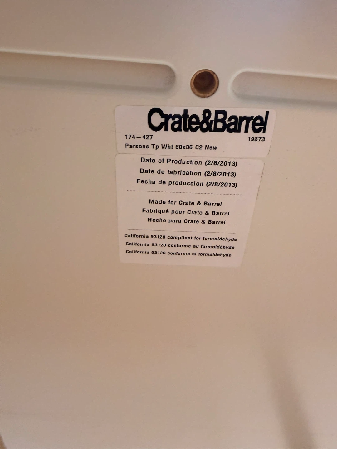 Crate & Barrel Parsons Dining Table - photo 4