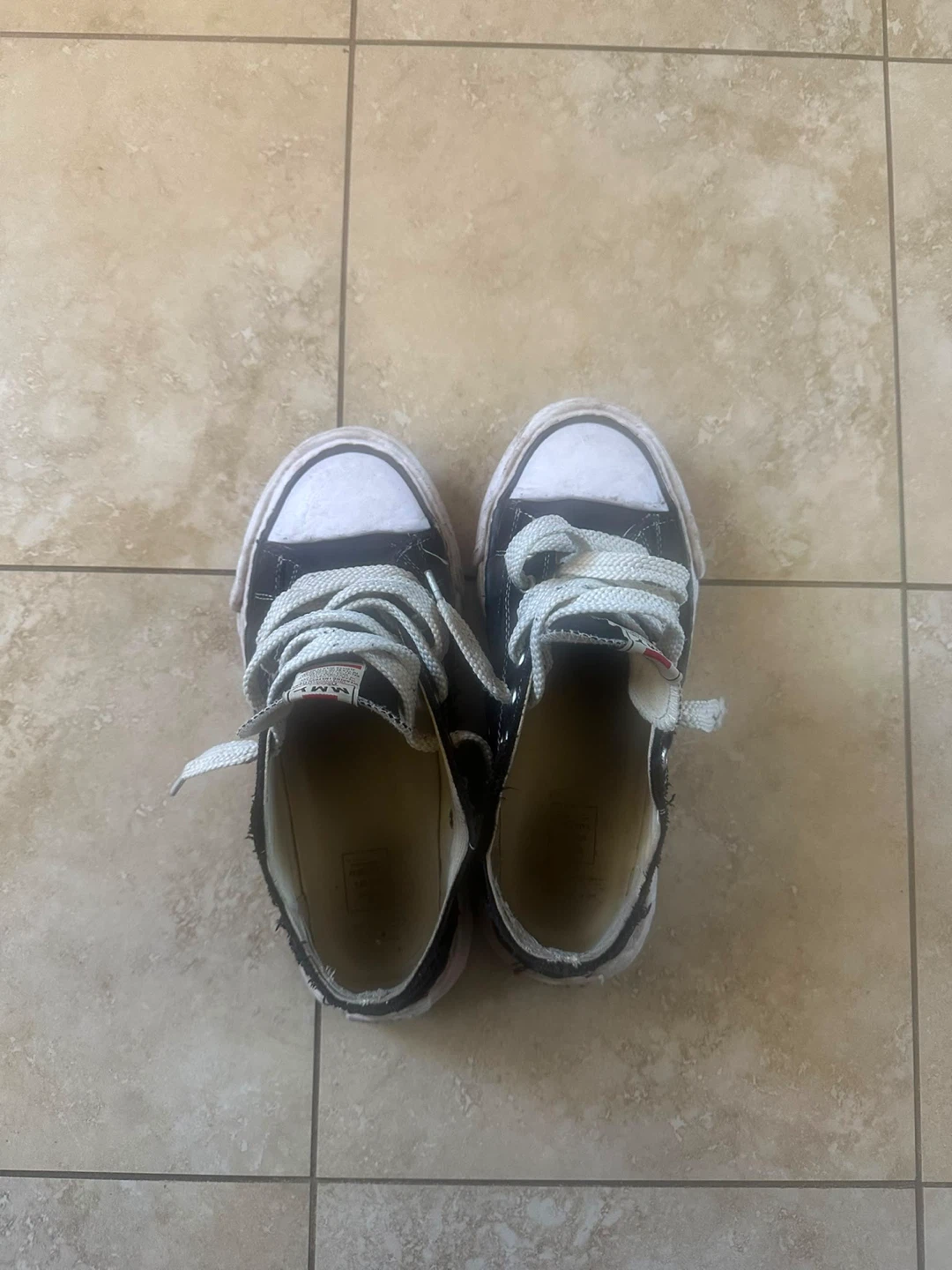MMY Black Canvas Low Top Sneakers