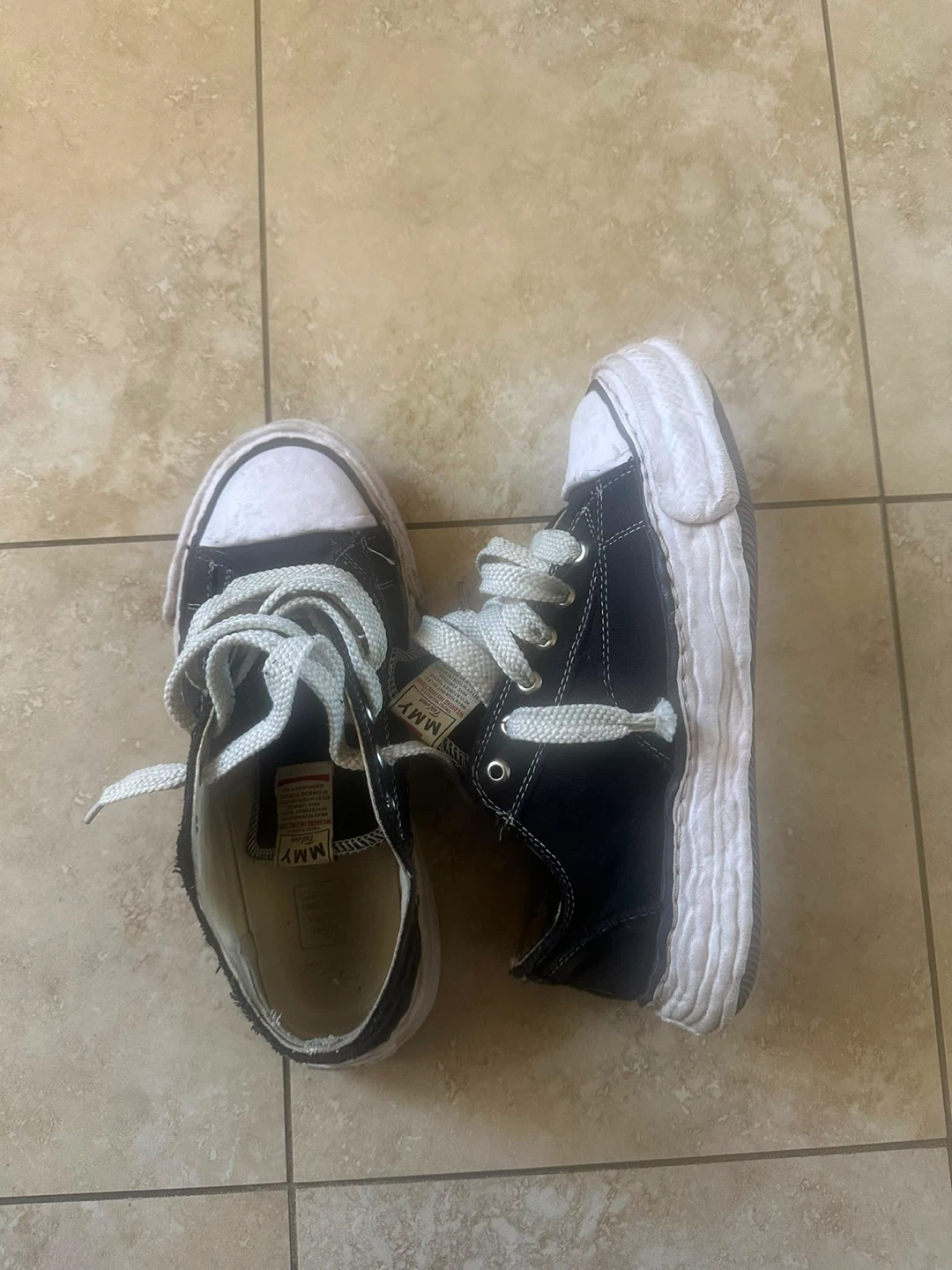 MMY Black Canvas Low Top Sneakers - photo 2