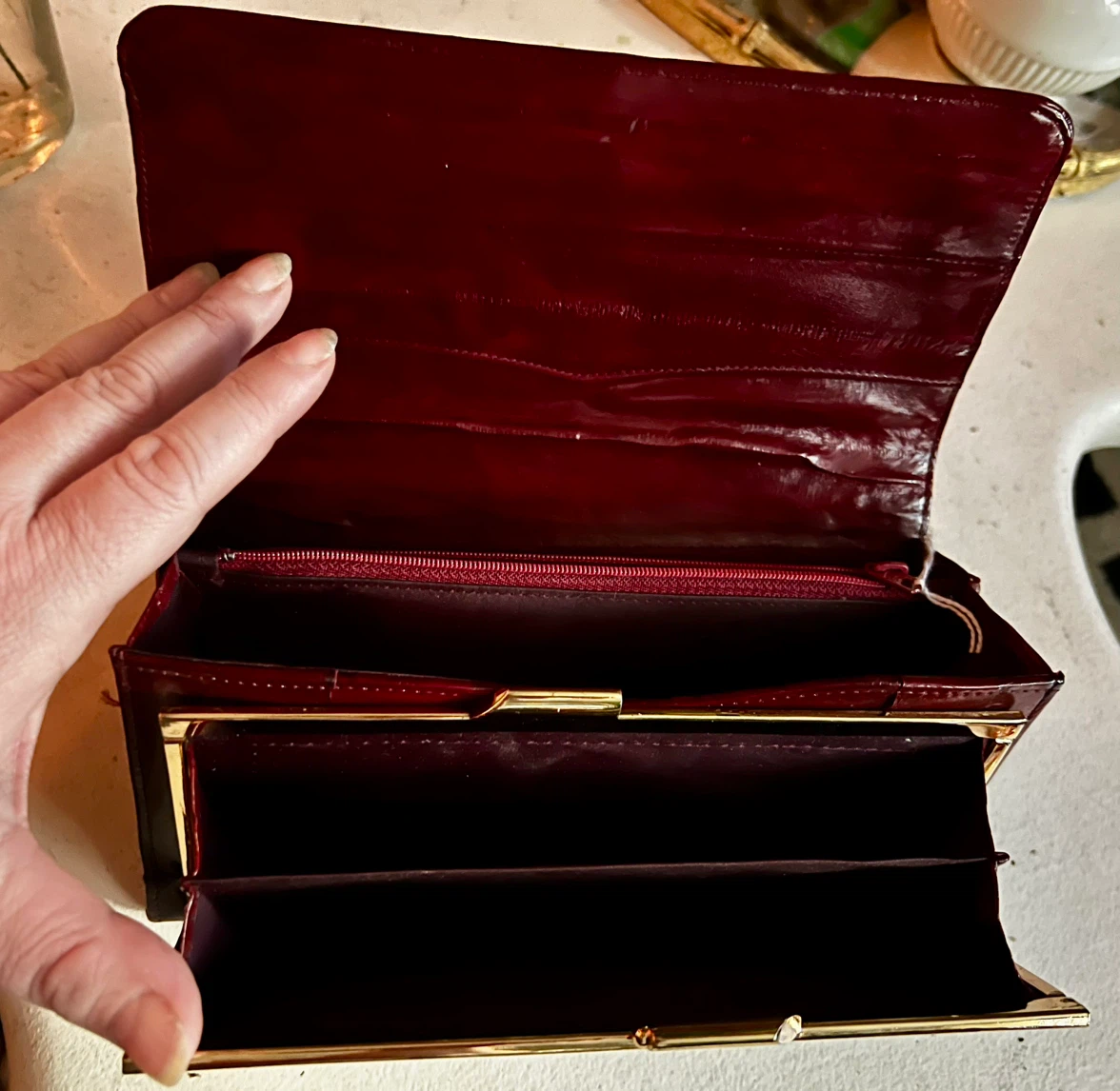 Vintage Eelskin Long Wallet / Clutch Wallet - photo 4