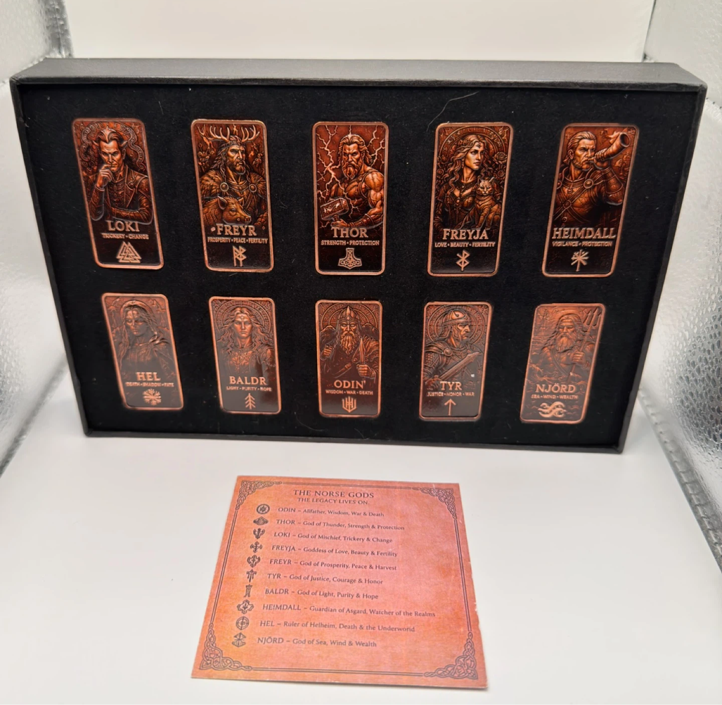 The Norse Gods 1 oz Copper Bar Collection - 10 Piece Set - photo 2