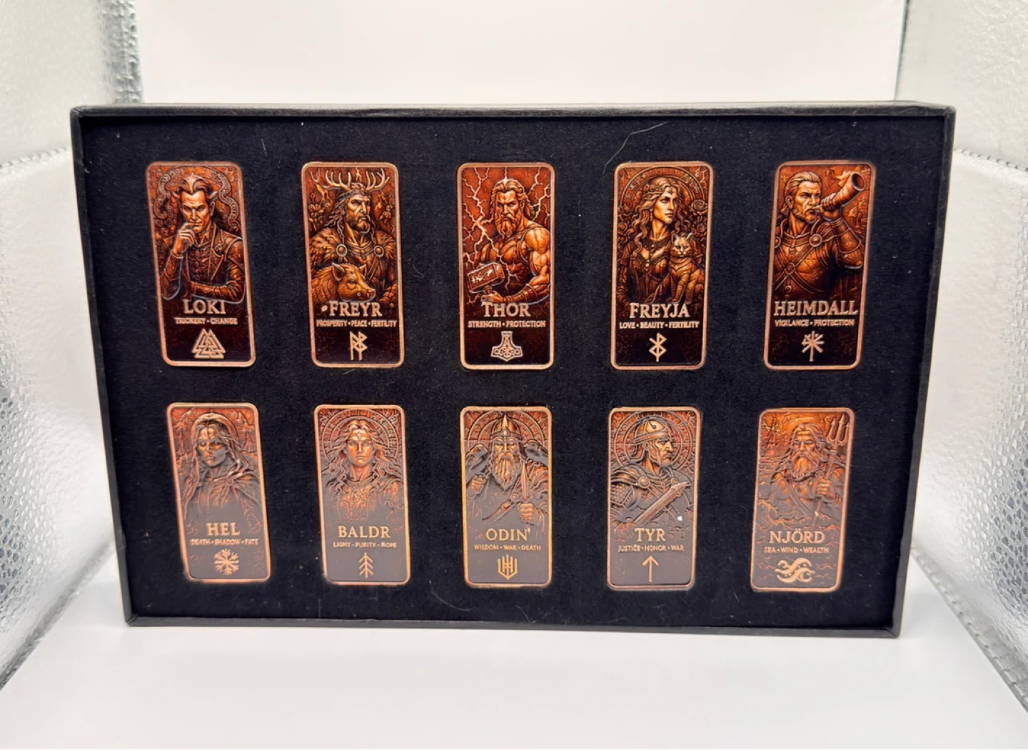 The Norse Gods 1 oz Copper Bar Collection - 10 Piece Set - photo 3