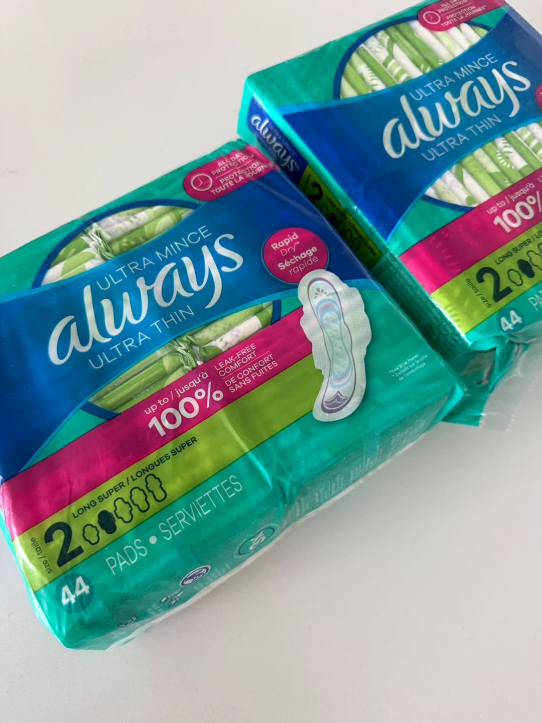 Always Ultra Thin Long Super Pads (44 count each) - photo 3