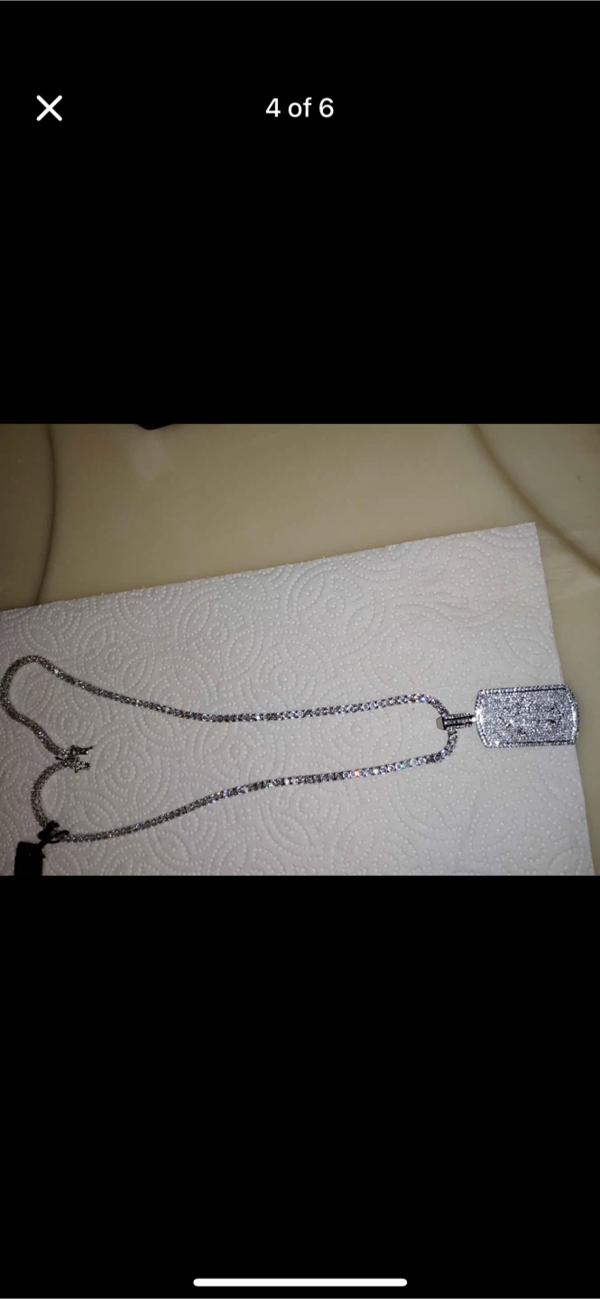 Iced Out Cross Bracelet and Necklace Set - photo 2