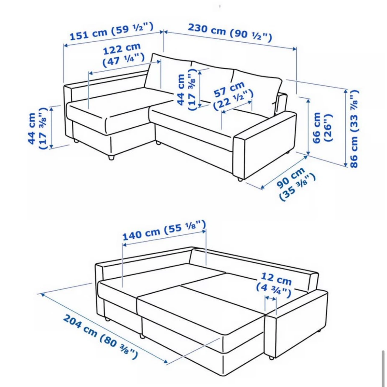IKEA Grey Sectional Sofa Storage Sleeper *Can Deliver* - photo 3