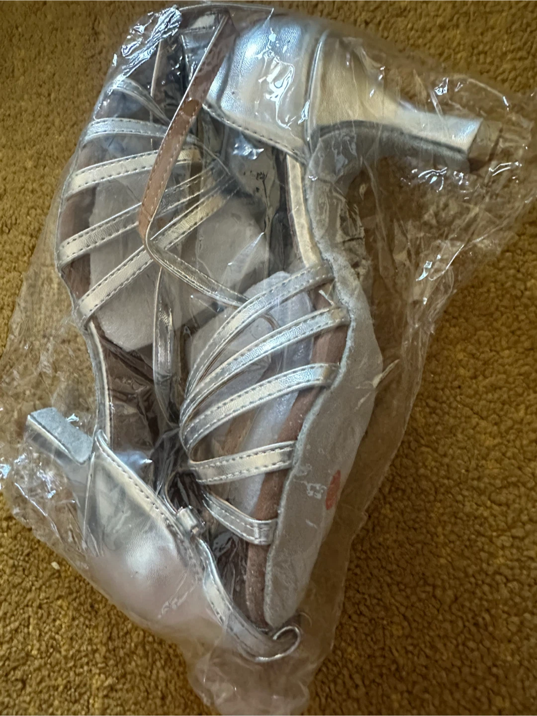 Salsa Silver Strappy Heels - Size 36 - photo 3