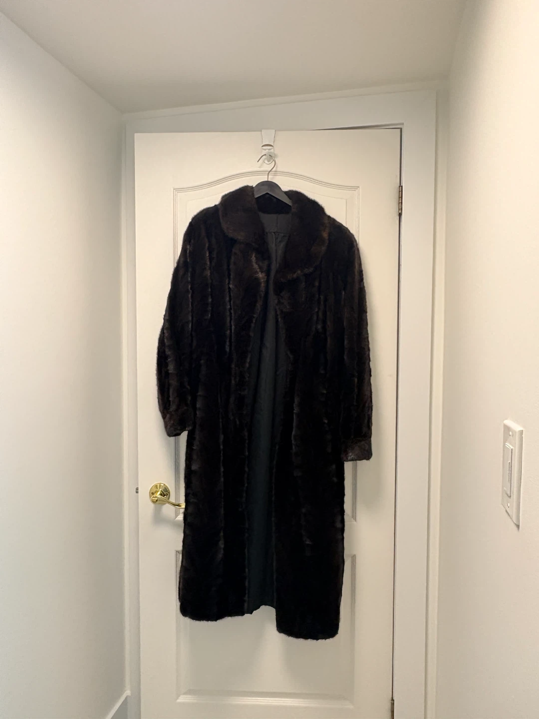 Real Mink Fur Coat Full Length M/L