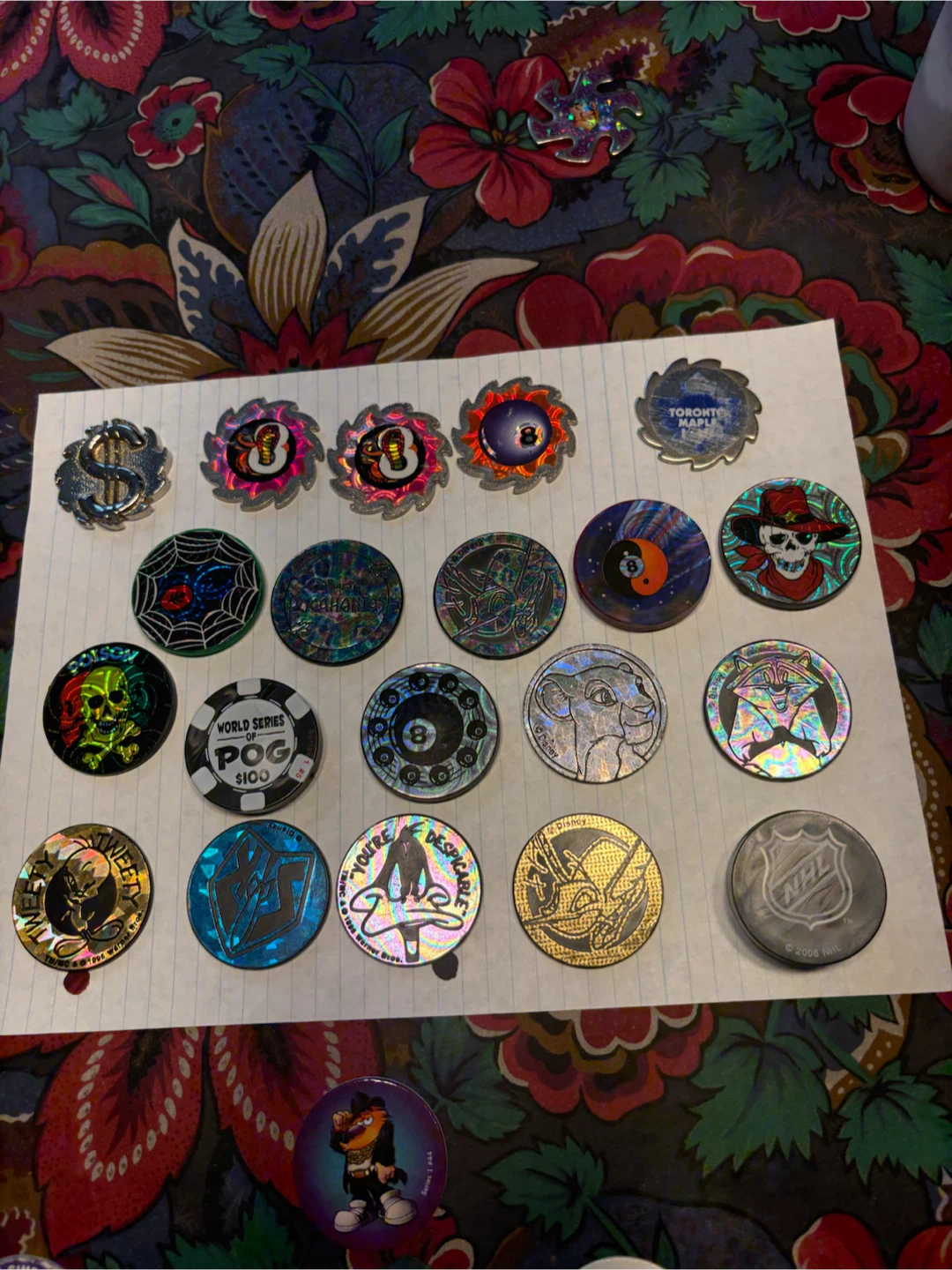 Assorted Pogs and slammers
