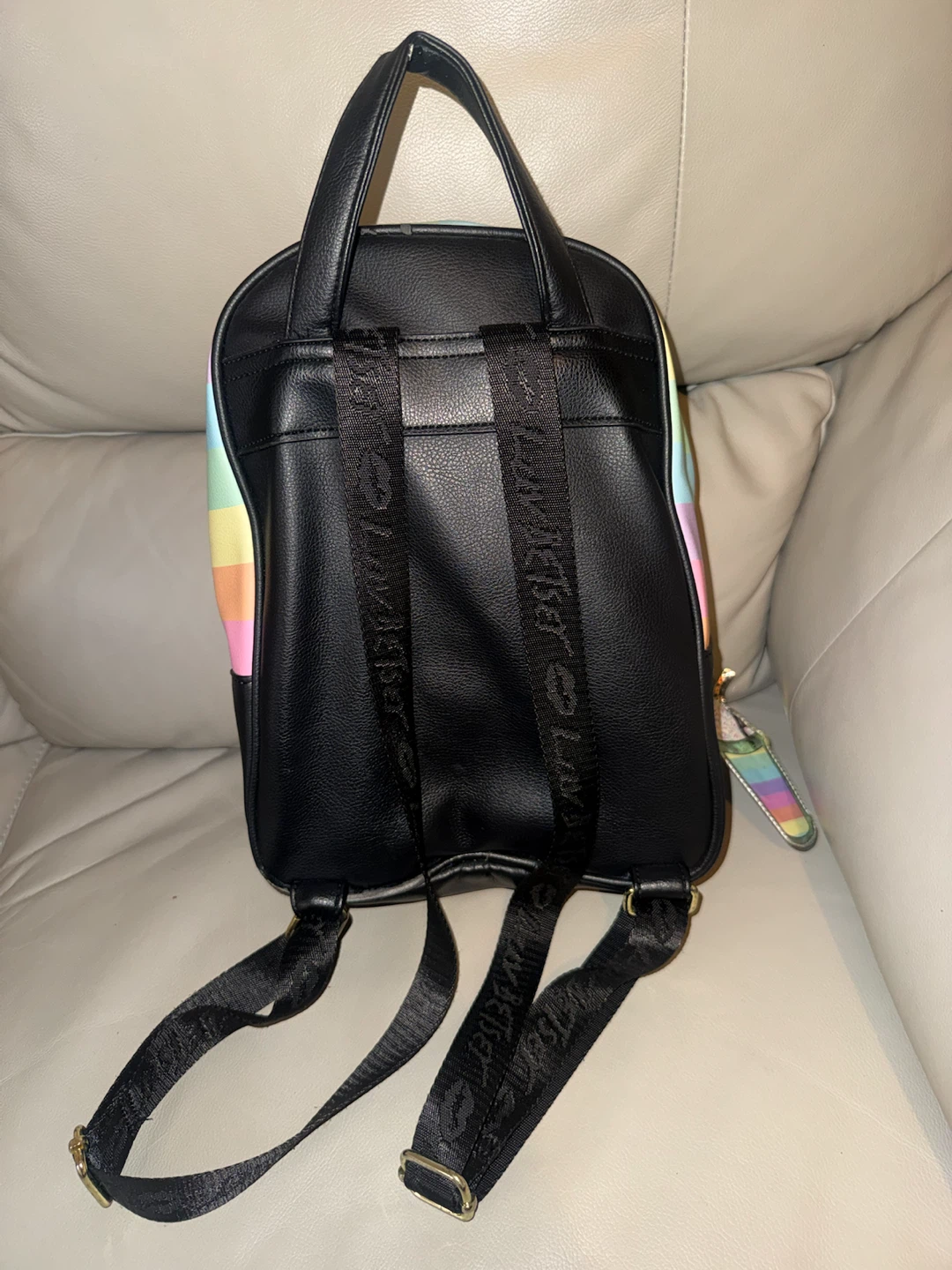 Betsey Johnson Rainbow Heart Mini Backpack - photo 2