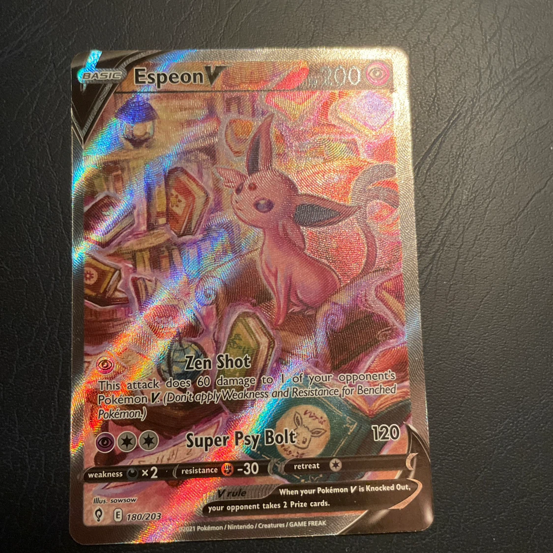 Pokémon Espeon V 180/203 Trading Card - photo 3