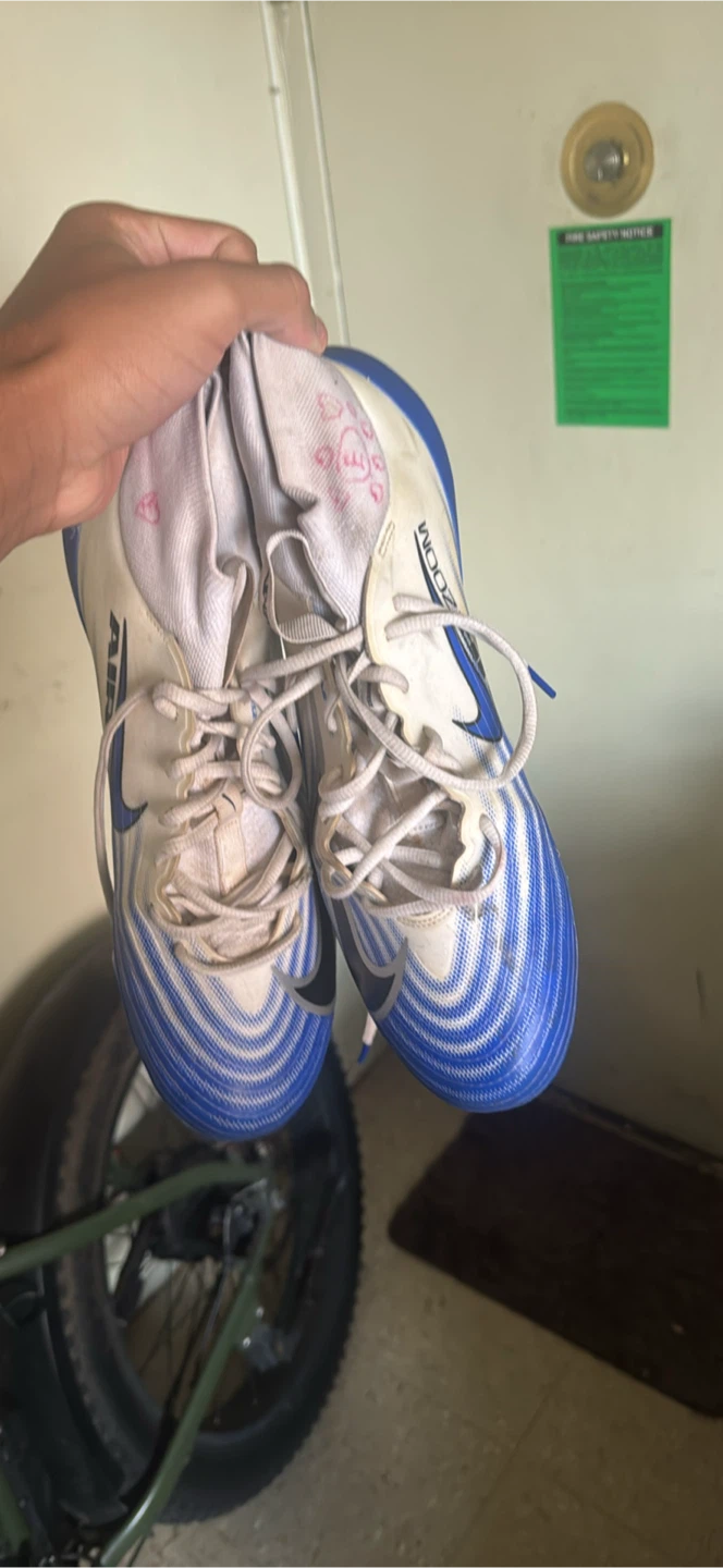 Nike Air Zoom Blue and White Cleats size 11