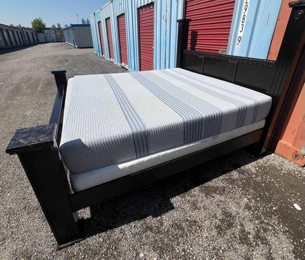 King Wood Bedframe Mattress and Boxsprings *Can Deliver* - photo 3