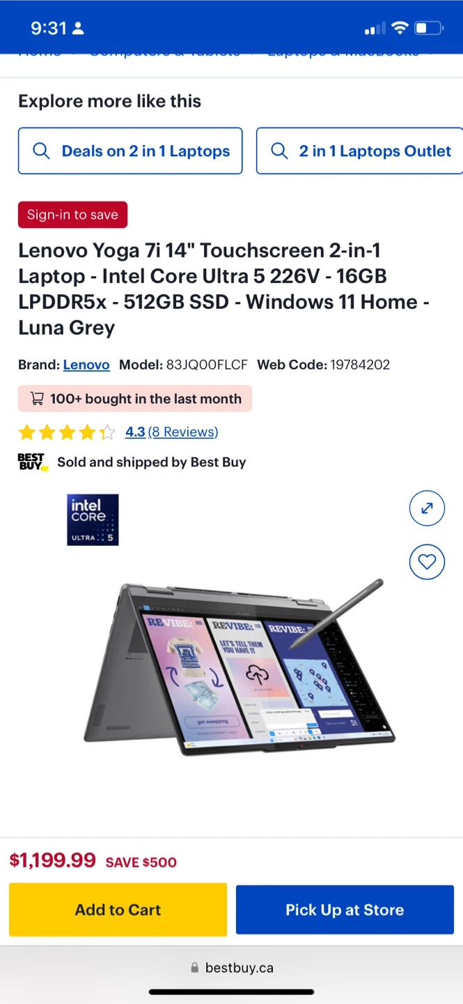 Lenovo Yoga 7i 14" Touchscreen 2-in-1 Laptop - photo 2