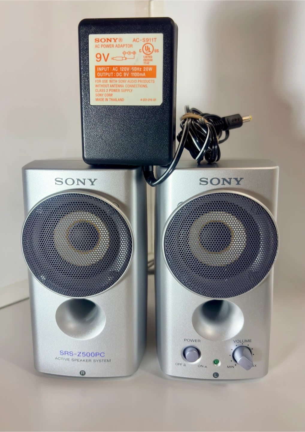 Sony SRS-Z500PC Active Speaker System with AC Adapter