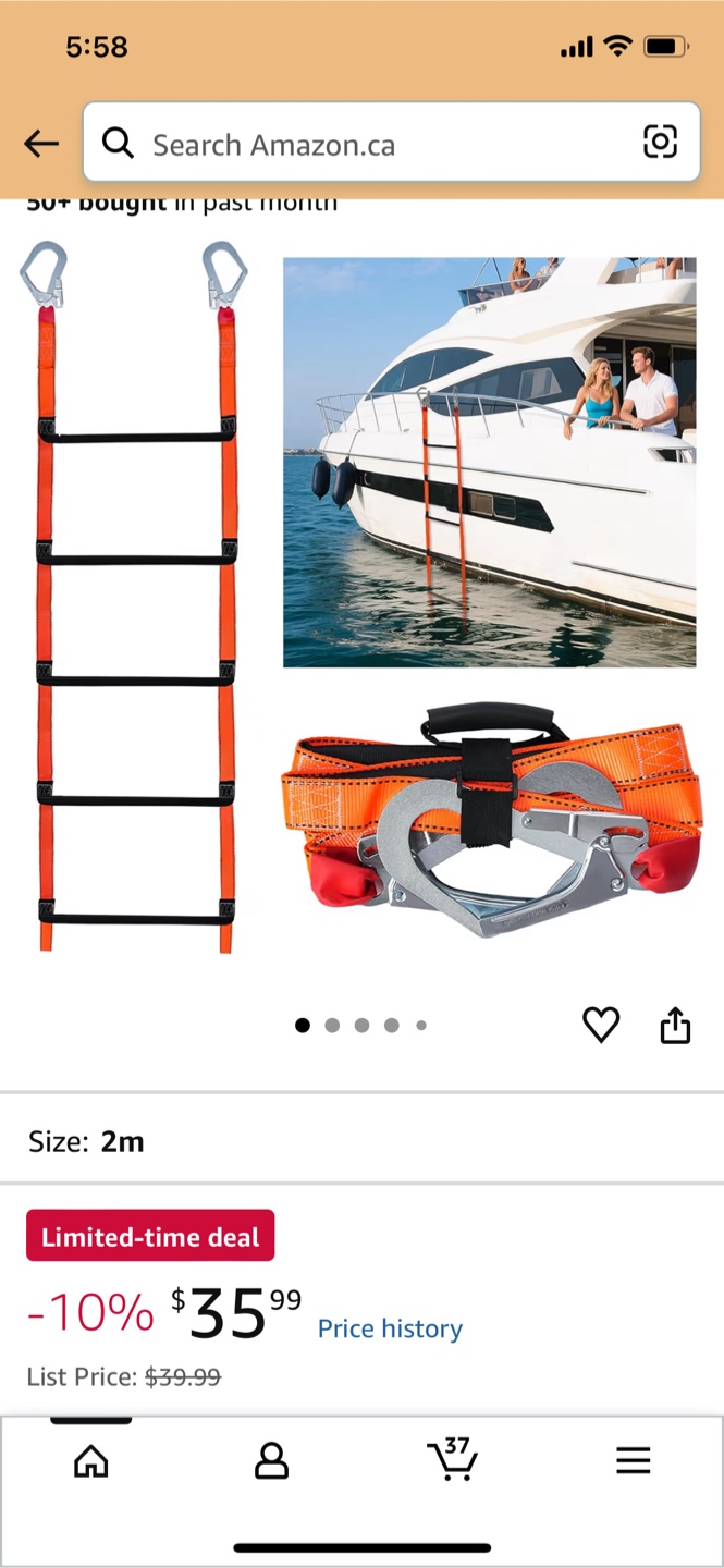 5 Step Boat Rope Ladder - photo 2