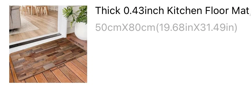 Thick 0.43 inch Kitchen Floor Mat - photo 4