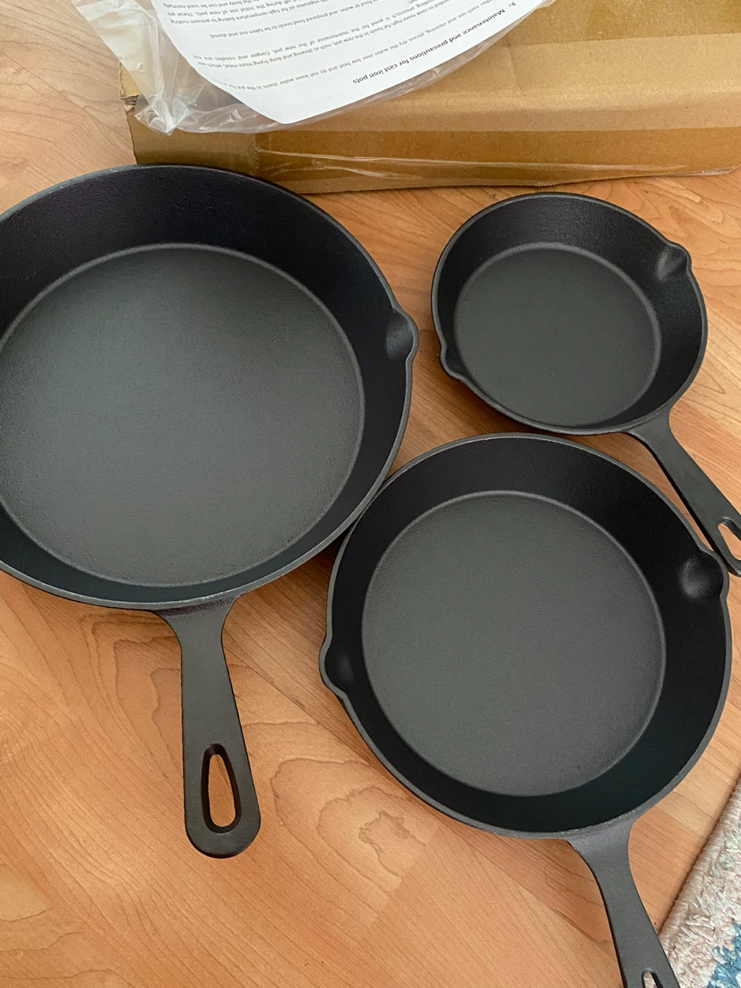 Set of 3 Cast Iron Frying Pans - photo 2