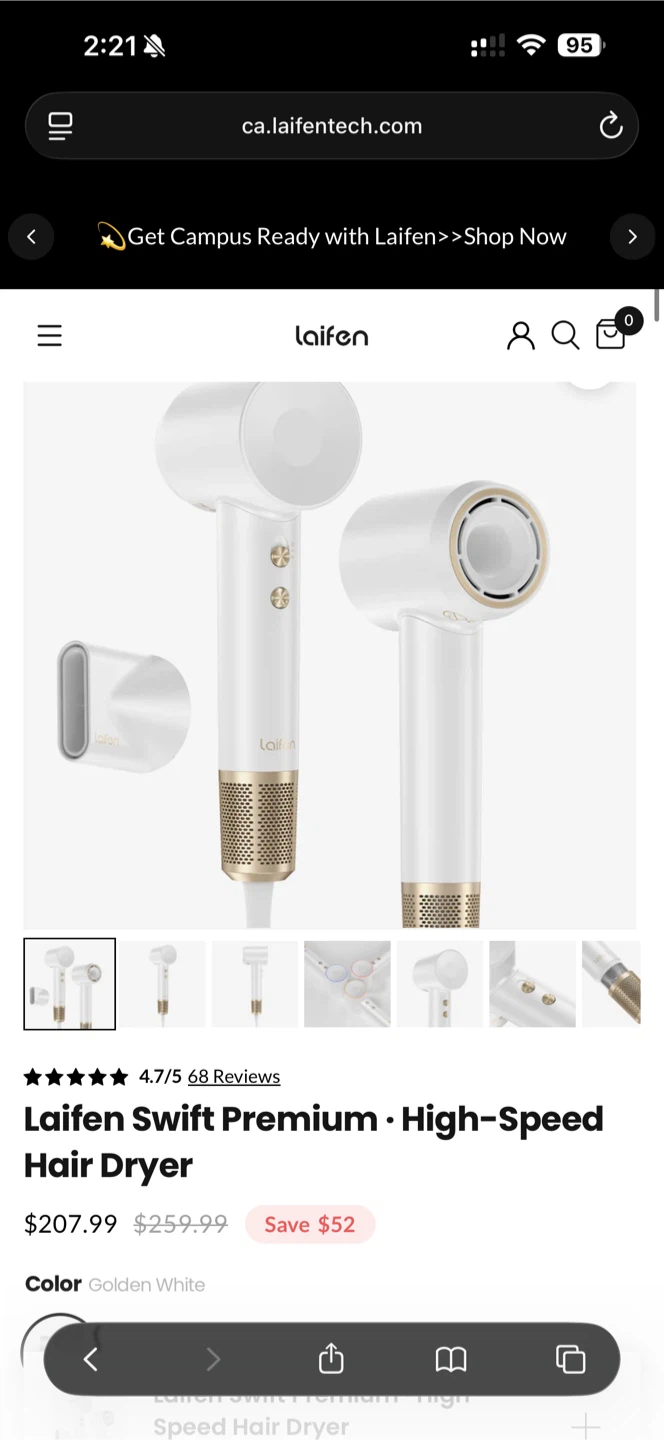 Laifen Swift Premium High-Speed Hair Dryer - photo 2