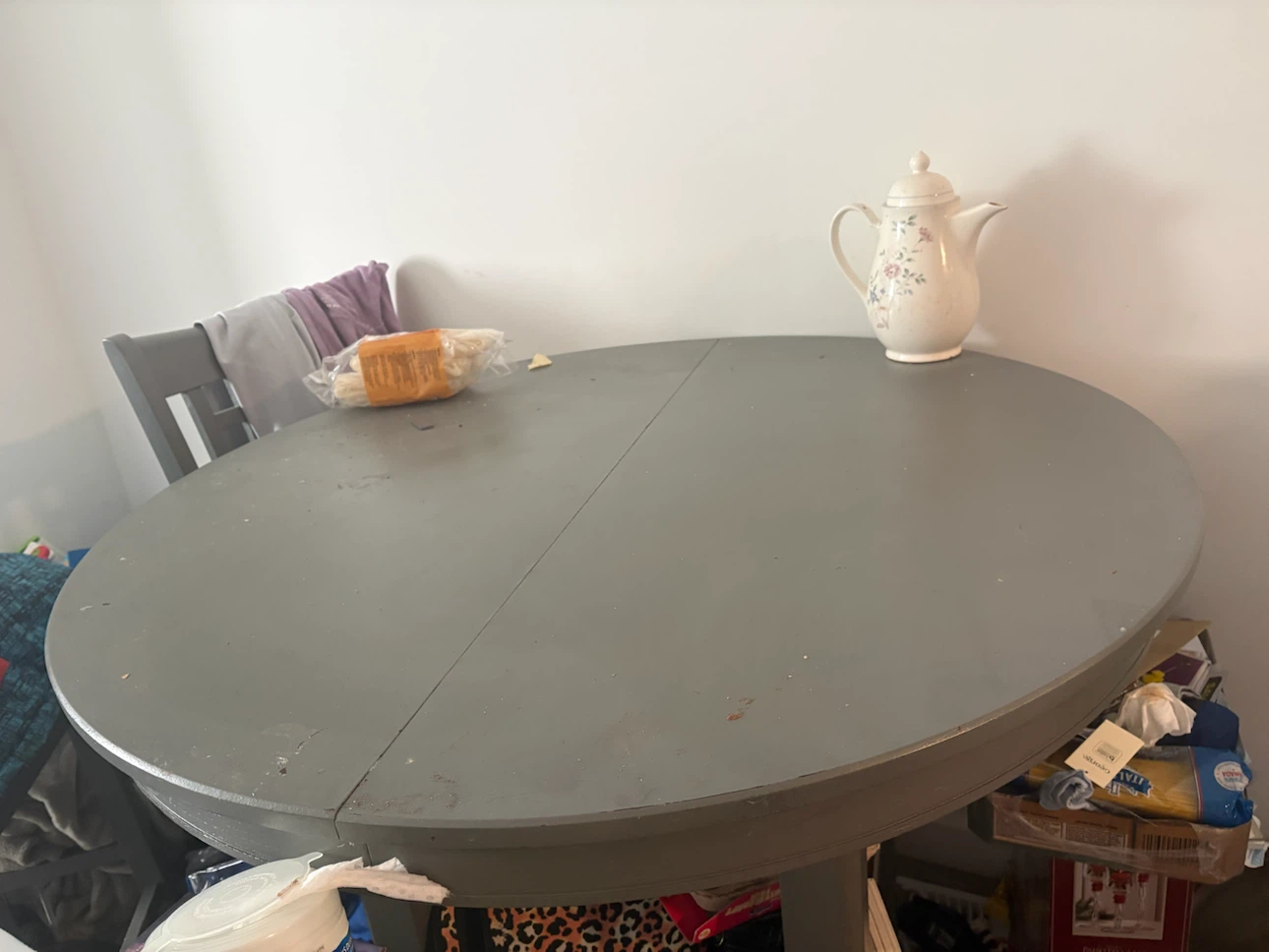 Grey Dining Chair with Padded Seat