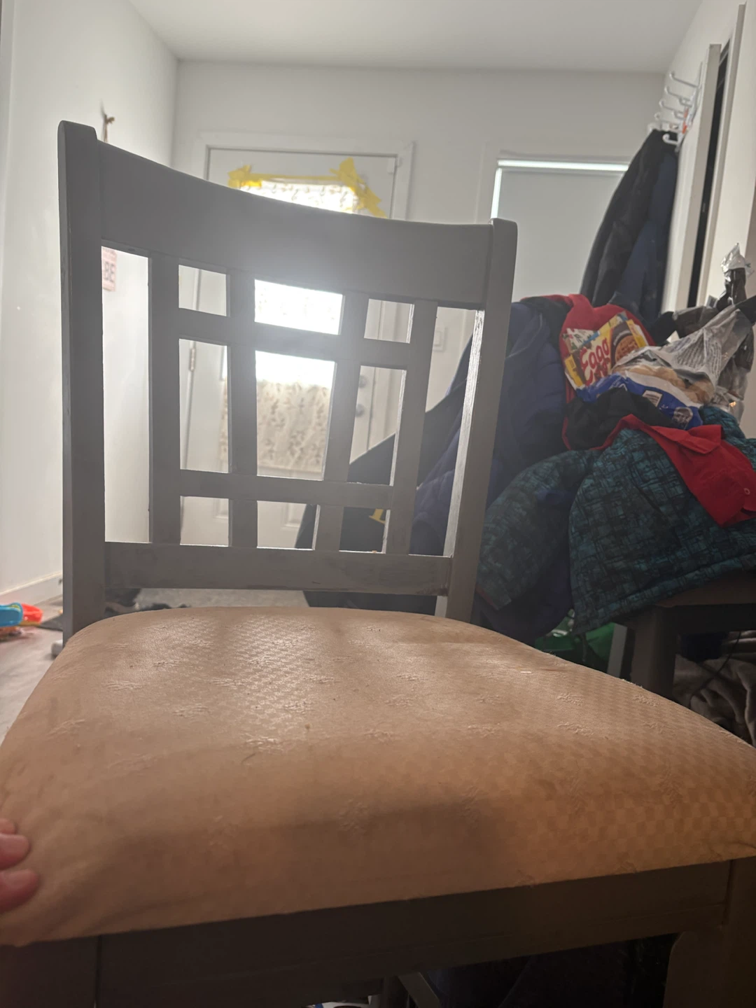 Grey Dining Chair with Padded Seat - photo 2
